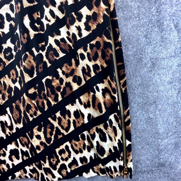 Cache Dress Large Leopard Print Stretch Side Zip Maximalist Luxe Mobwife 90s Y2K - Picture 3 of 7